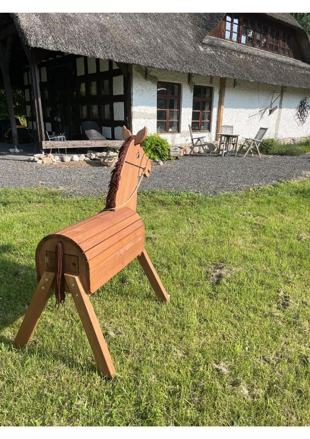Ruhe Unter Reet-Haus Mit Sauna, Whirlpool Und Kamin Gnarrenburg 외부 사진